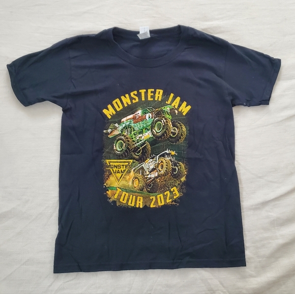 Fruit of the Loom Other - Monster Jam Tour 2023 Kids T-Shirt - Black Small Kids 7/8